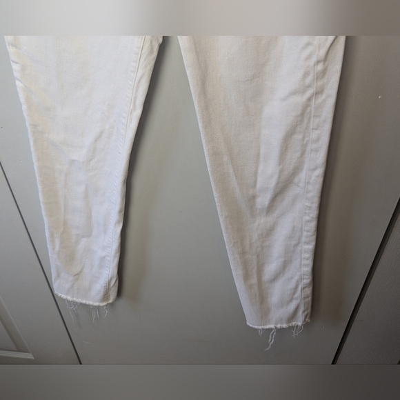 GAP Girlfriend Mid Rise White Pants Size 26 99% Cotton - Picture 6 of 13